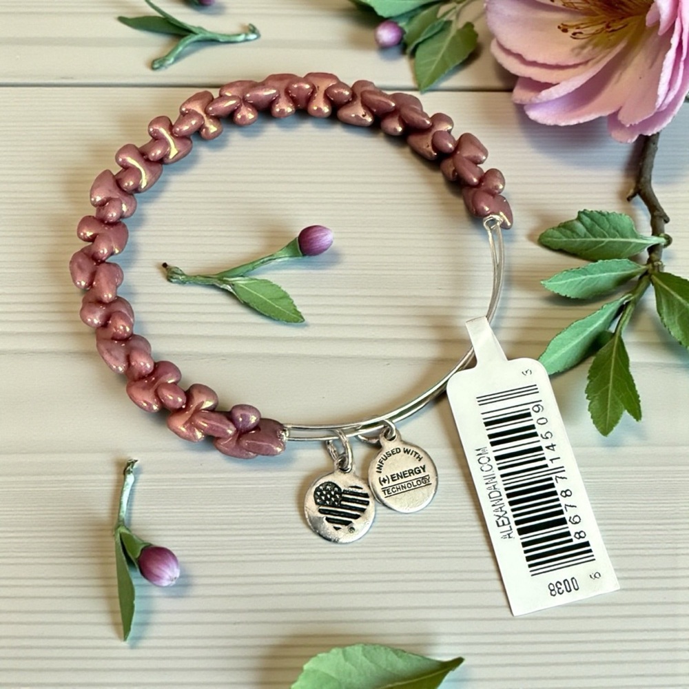 💜ALEX AND ANI💜Iris Boulder Beaded Bangle in Rafaelian Silver/NWT